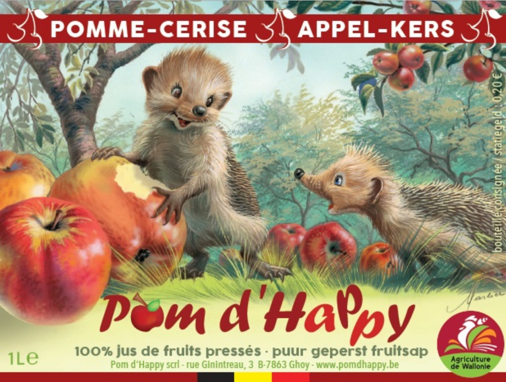 Jus de Pomme-Cerise Pom d’Happy 1L