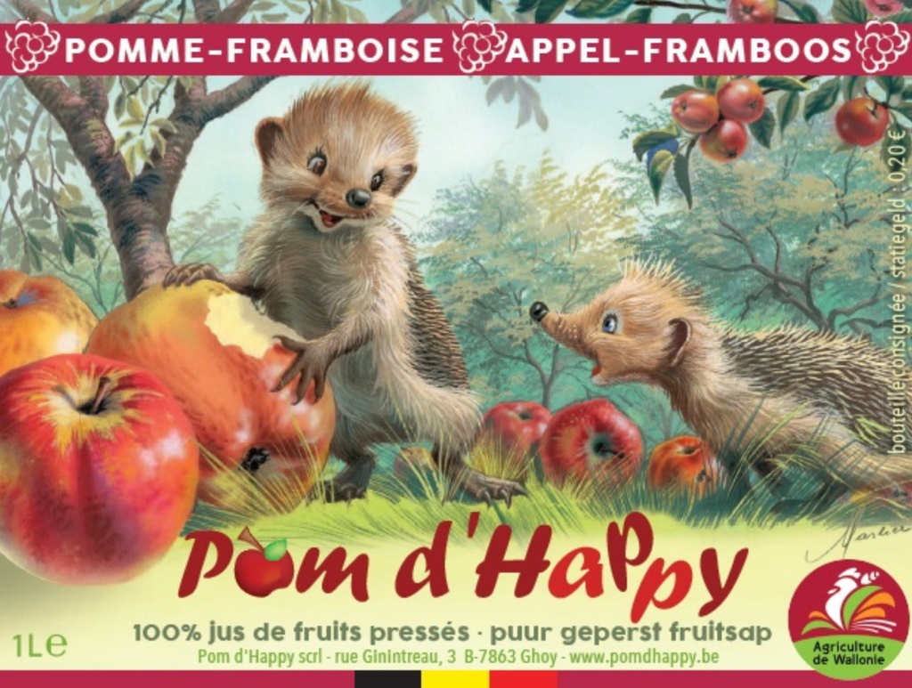 Jus de Pomme-Framboise Pom d’Happy 1L