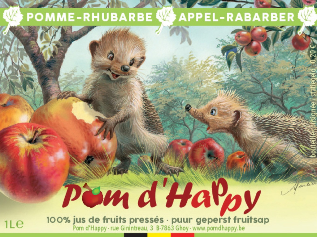 Jus de Pomme-Rhubarbe Pom d’Happy 1L