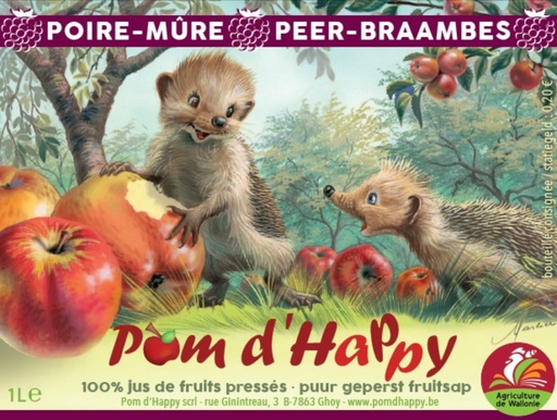 [800160] Jus de Poire-Mûre Pom d’Happy 1L