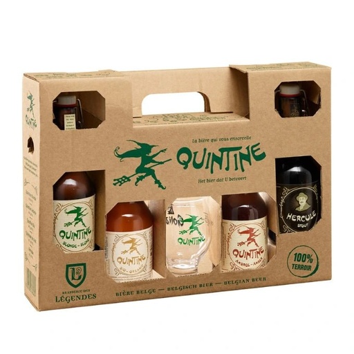 [400869] QUINTINE VALISETTE (4X0.33+VERRE) 7.85%  BLONDE + AMBREE + BIO-ORGANIC + HERCULE